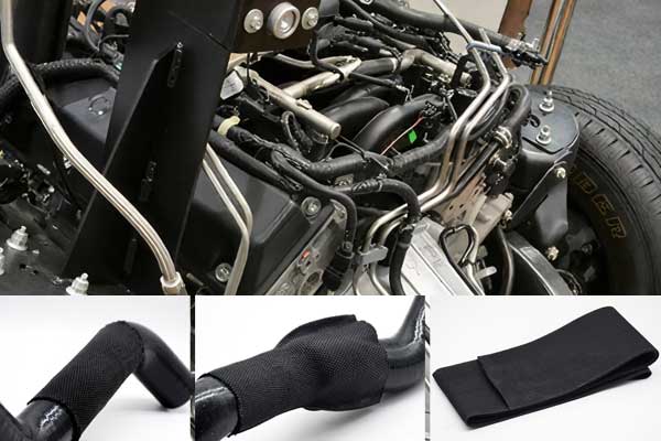 耐摩耗性織り熱収縮チューブ – 自動車用ホースの専門的な保護